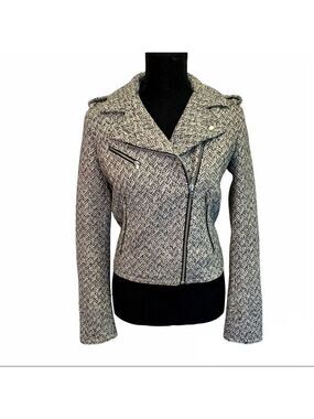 GAP asymmetrical tweed Moto jacket Sz XS